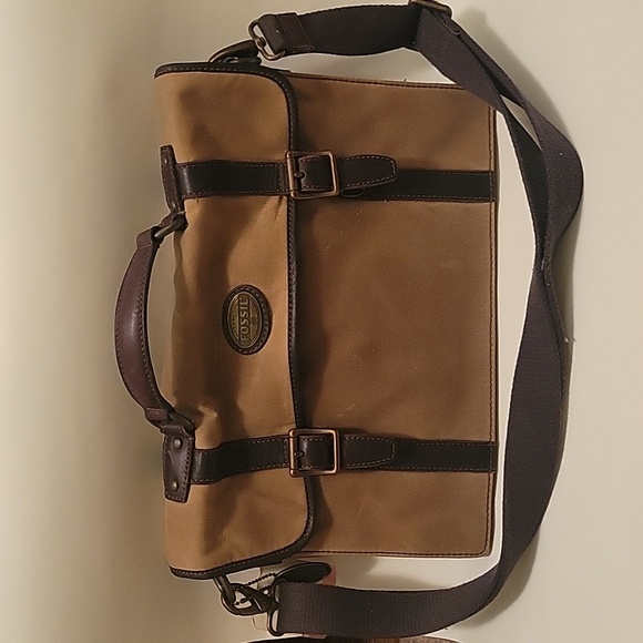 Fossil Bags Fossil Waxed Canvas Portfolio Briefcase Poshmark